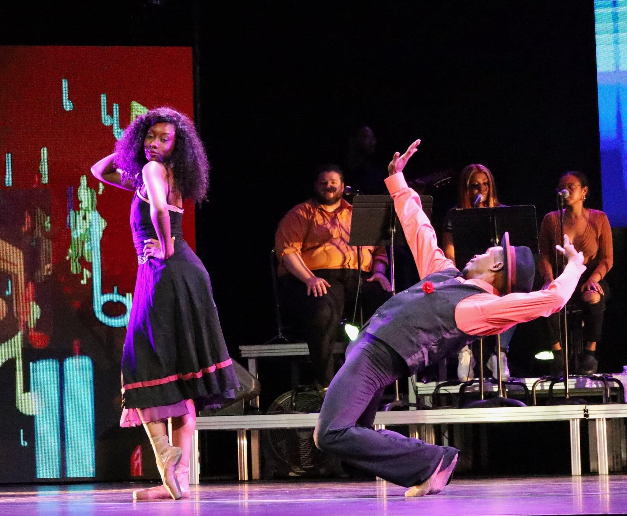 Stage performance with partner