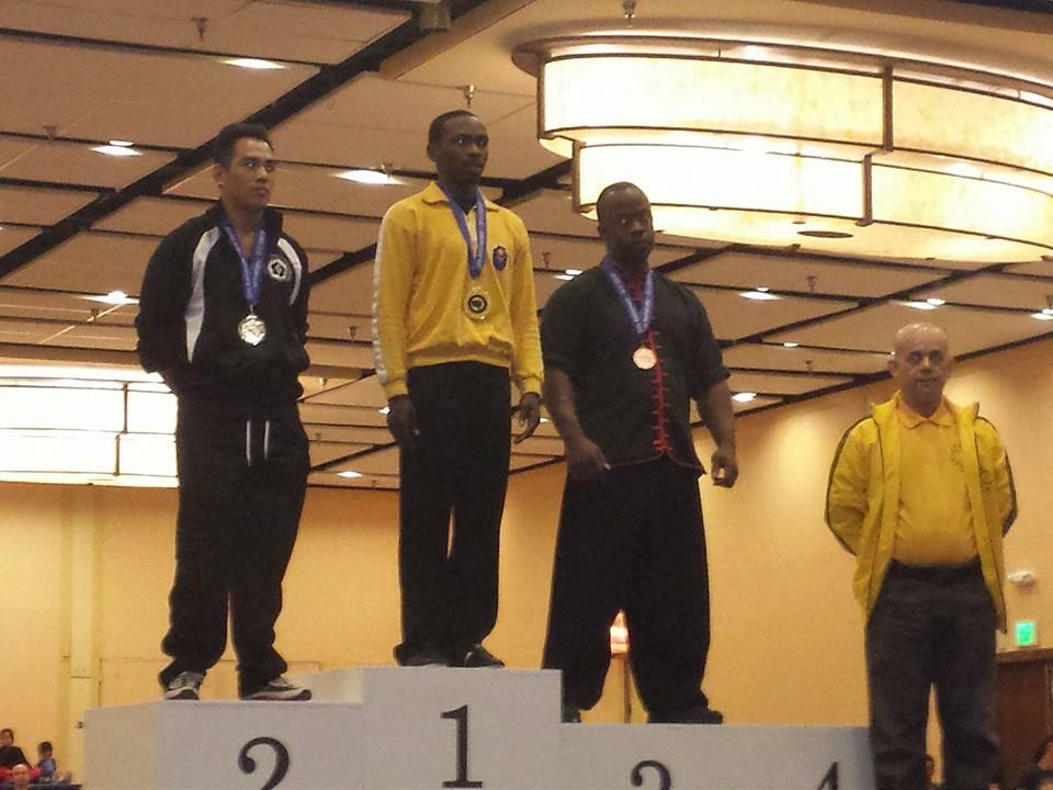 Gold medal podium